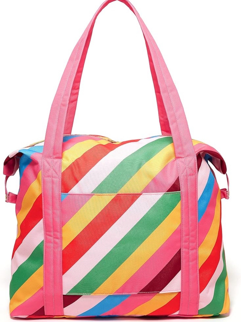 NWT Ban.do Getaway Weekender Bag Pink Multi-Color Stripe - Womens